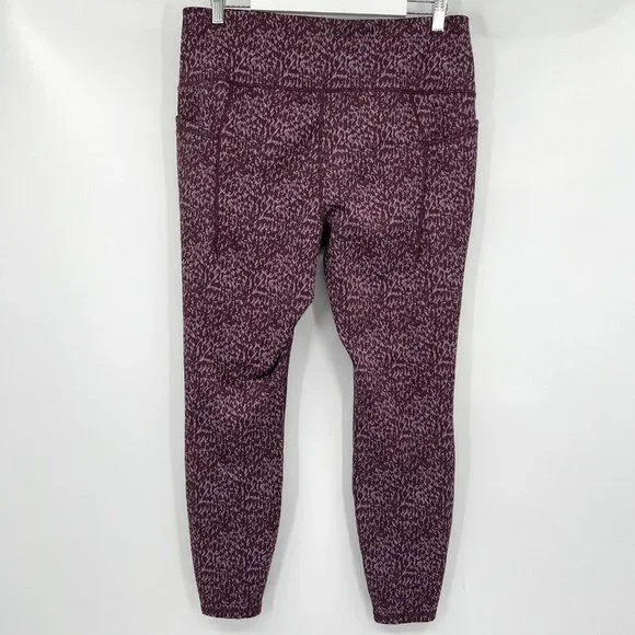 All in Motion Premium High Waisted Purple Side Pocket Active Legging sz L - Picture 3 of 3